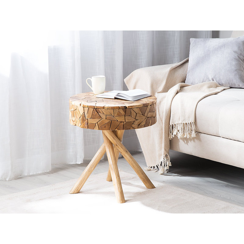 Fugate Solid Wood Pedestal End Table