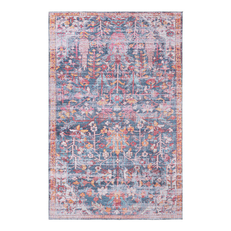 Hafner Floral Indoor Rug, Rectangle 6'1" x 9'