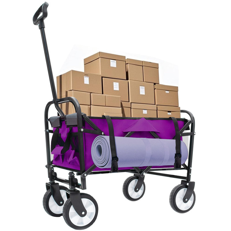 Chariot pliable avec chariot à sangles Minimeetall, Mauve
