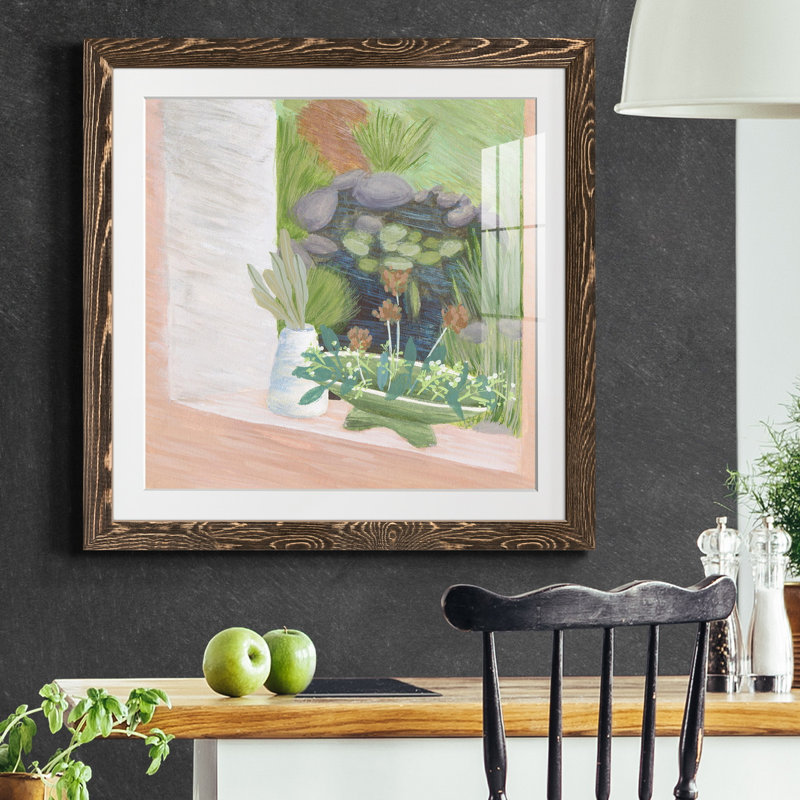 «Window Plants II», reproduction encadrée de qualité supérieure - prête à être accrochée, H 20 po x l 20 po x P 1,5 po