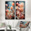 Ensemble de 2 décorations murales marines sous-marines Coral Elegance II - Corail