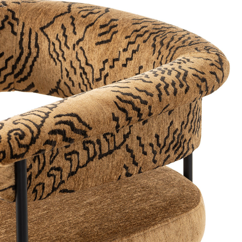 Carrie Upholstered Arm Chair,  Amber/Yellow