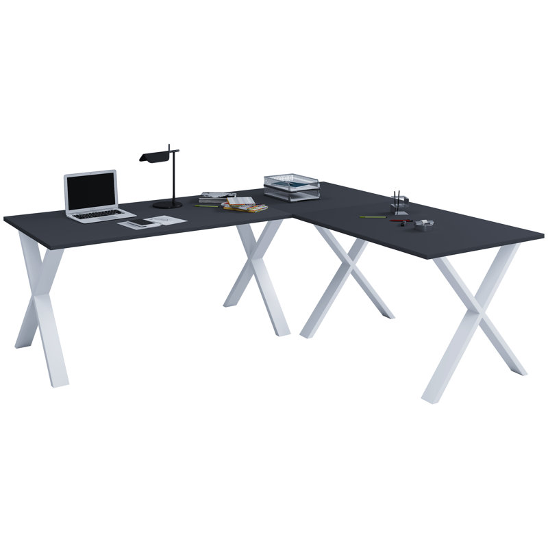 Kulkarni Workstation, 76cm H x 130cm W x 50cm D, Black/White