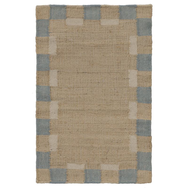 Tapis d'intérieur en jute Heidi, Bleu, 2 pi x 3 pi
