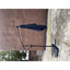 Parasol carré d'extérieur carré de 2,5 x 2,5 m avec lumières à DEL à énergie solaire - imperméable, 8 baleines, manivelle, base transversale pour jardin, terrasse, cour, piscine, bleu marine, eau, terrasse de jardin, bord de piscine