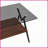 Gray Tempered Glass Rectangle Coffee Table with Brown MDF Shelf for Living Room – Easy Clean &amp; Stable-2010795840-2010795869