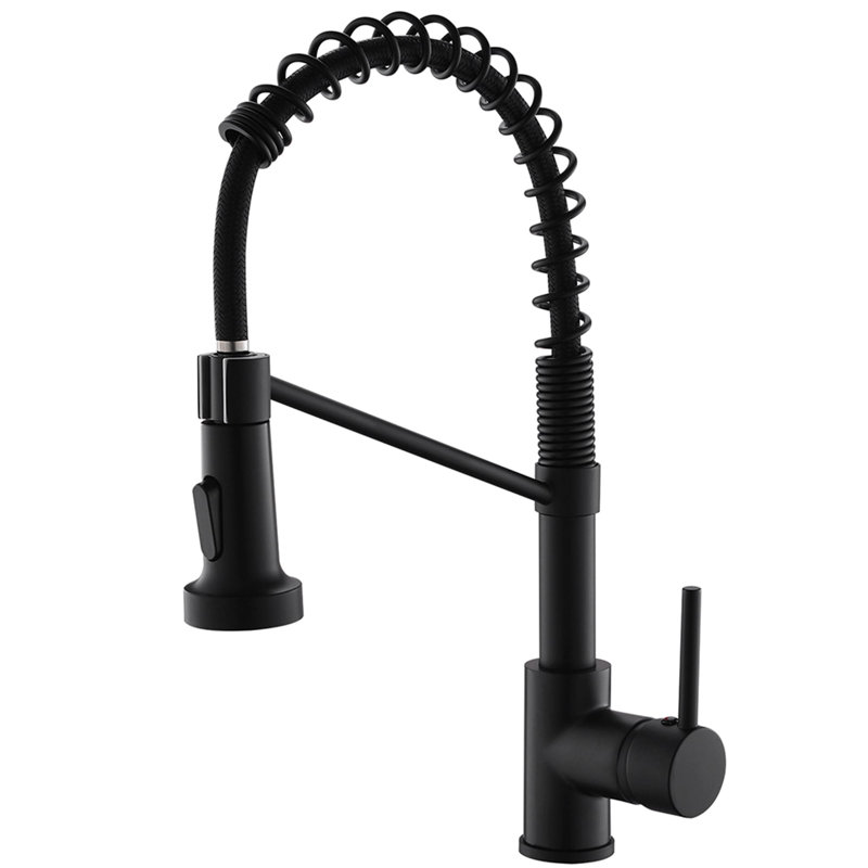 AWZTOO Pull Down Kitchen Faucet, Matte Black