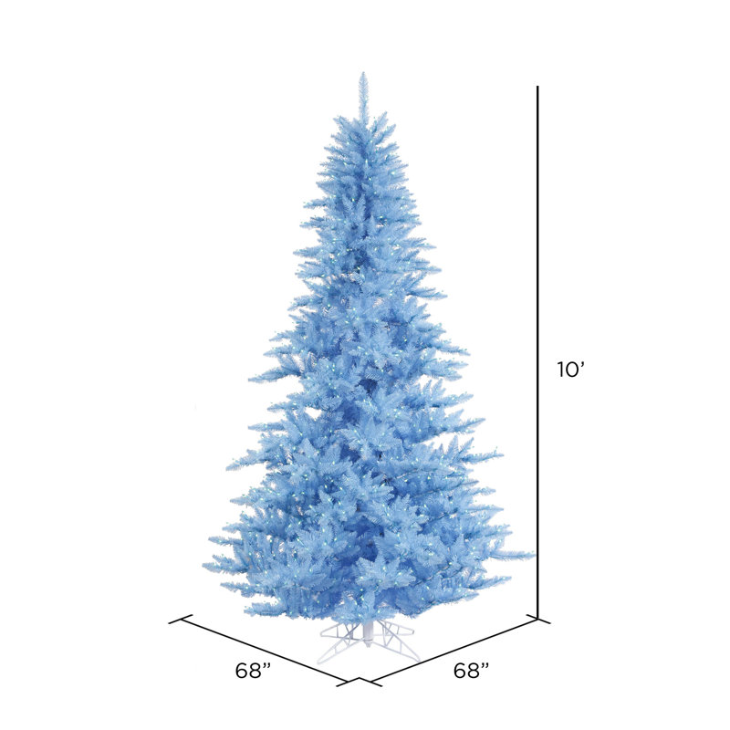 Sapin de Noël artificiel bleu ciel, H 10 pi