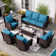Nadilee Premium All-Weather Wicker 7 - Person Patio Conversation Sets with Cushions