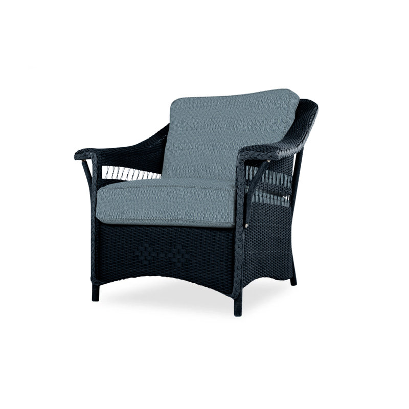 Nantucket Outdoor Lounge Chair, Sandberg Flax, Ebony