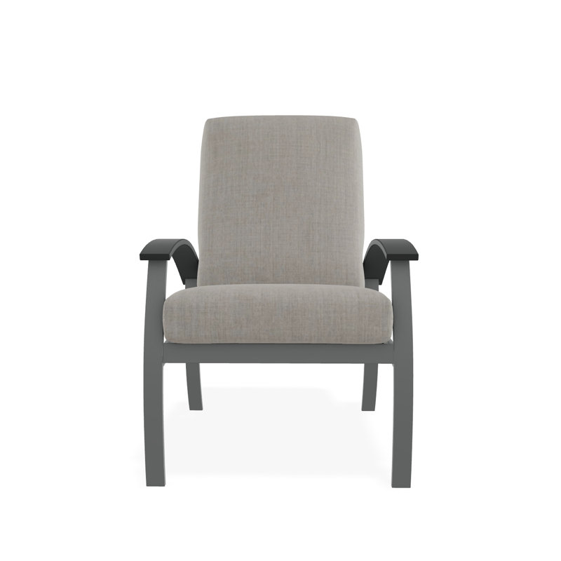 Belle Isle Outdoor Lounge Chair, Huskie, Graphite