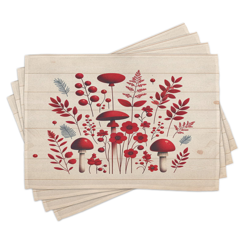 Ensemble de 4 napperons rustiques Ambesonne