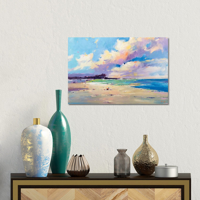 Private Beach VII by Li Zhou - Gallery-Wrapped Canvas Giclée on Canvas, 30.48 cm H x 45.72 cm W, Wrapped Canvas