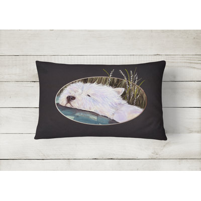 Westie Outdoor Reversible Throw Pillow
