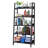 Eleri 5 Tiered Bookshelf, Ladder Shelf Etagere Bookcase, Wood and Metal Bookshelf-943562904