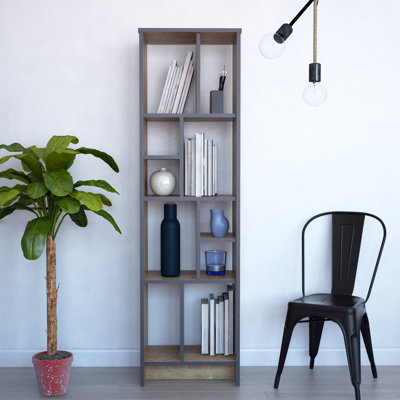 175.26cm H x 50.8cm W Geometric Bookcase