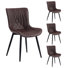 Comfortable Padded Dining Chairs with Back Easy Assembly Upholstered Side Chair, Accent Chairs for Kitchen, Dining Room