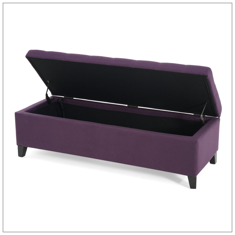Banc repose-pieds capitonné avec rangement rembourré