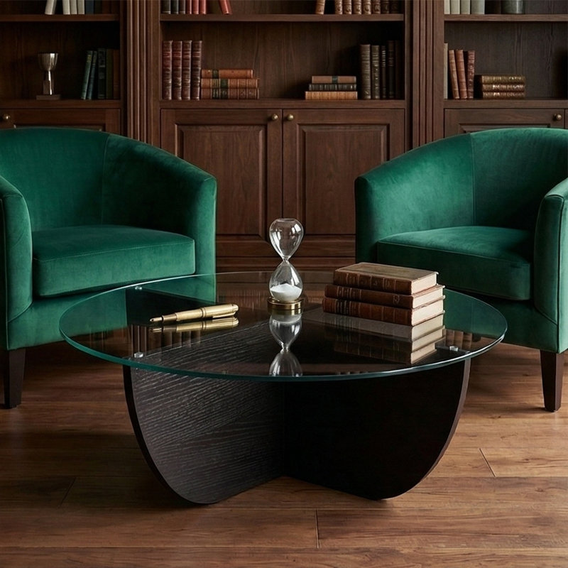 Table basse Marlowe, Bois noir
