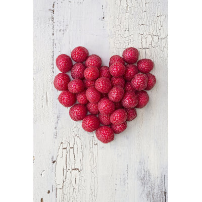 Heart From Rasberries - Wrapped Canvas Print