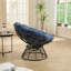 Chaises d'appoint ergonomiques modernes, conception en osier pivotant en acier, idéal pour les espaces de vie