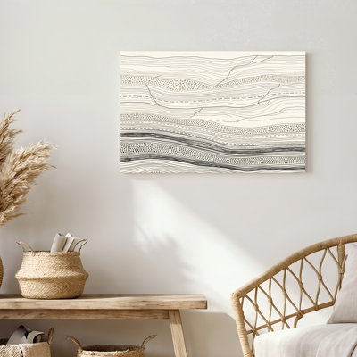 Art mural sur toile Gallery Wrap pour le salon, la chambre à coucher, le bureau ou le vestibule - Décoration murale décorative avec motif à vagues