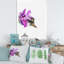 Fleur fuchsia rétro - peinture sur toile-60162912-60162913