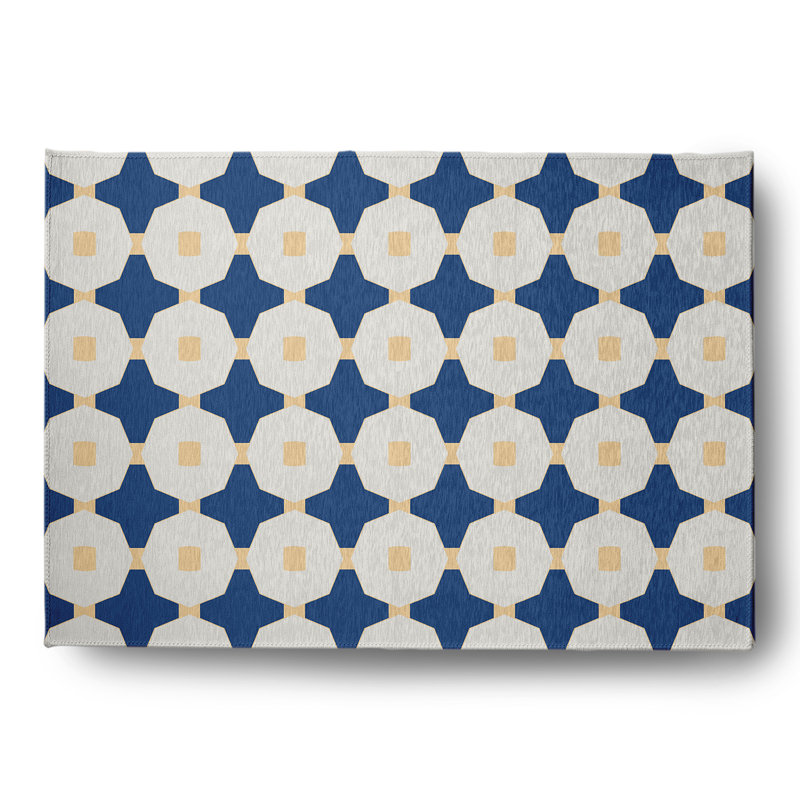 Cynamon Chenille Geometric Indoor Rug, Rectangle 5' x 7'