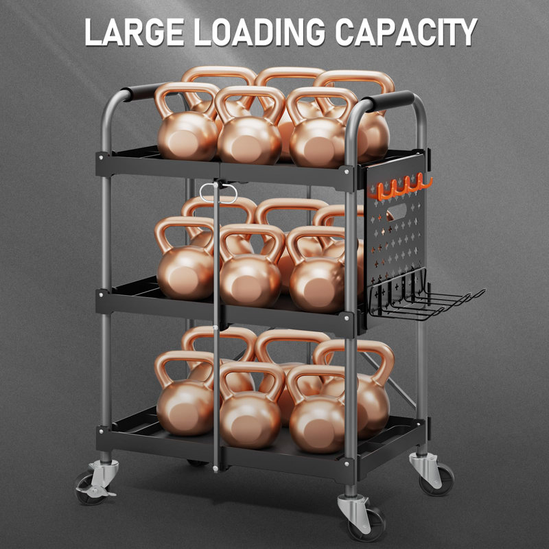 96.6cm H x 60cm W Utility Cart with Wheels