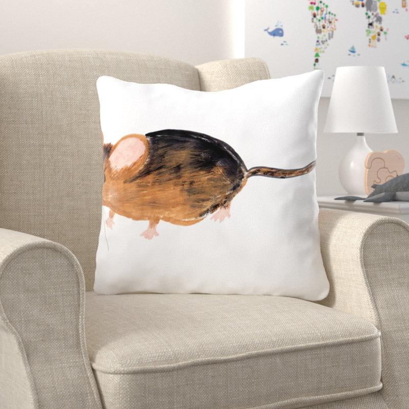 Coussin de souris jeté Talamantez, Microsuède, Intérieur