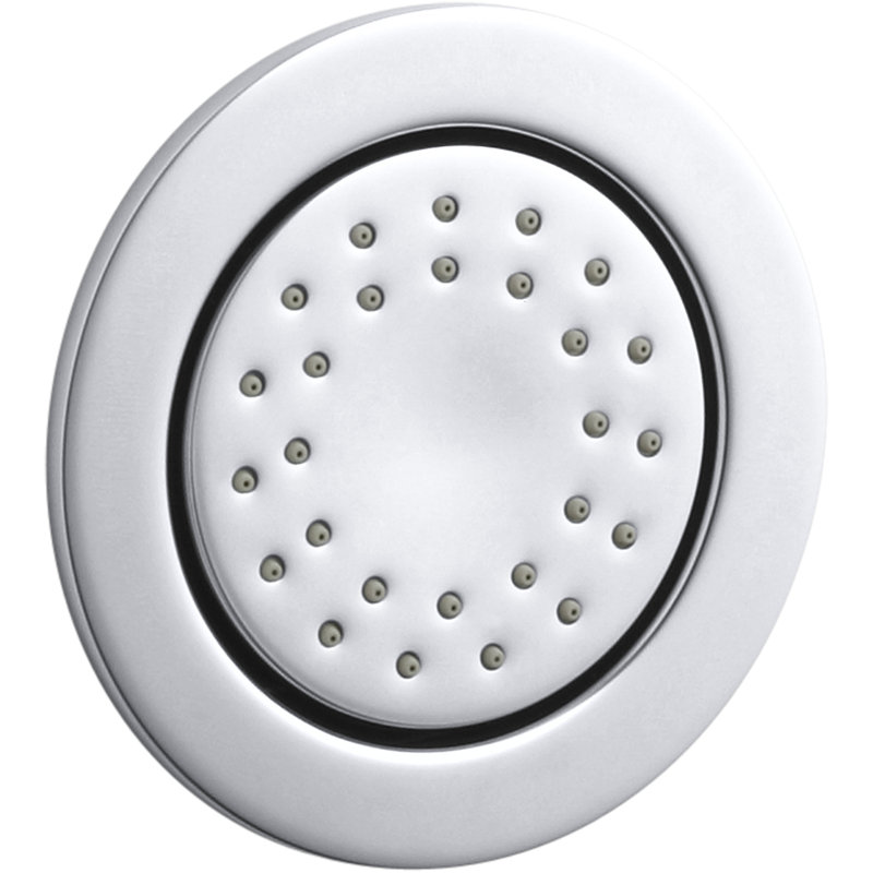 2 gpm WaterTile Round 27-Nozzle Body Spray 2.0 gpm with Stimulating Spray and Katalyst Air-Induction Technology