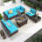 Caydin 6-Person Modular Sectional Seating Group with Fire Pit Table-2066057545-2017880478