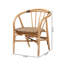 Chaise d'appoint en rotin brun Nickole