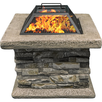 Wilibald Square Stone Fire Pit