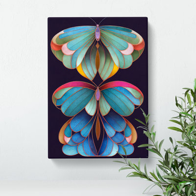 Art Nouveau Butterflies No.1 - Wrapped Canvas