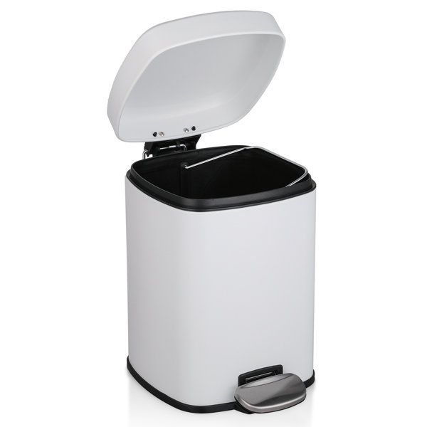 MoNiBloom 1.3 Gallon Trash Can with Step Pedal, Easy-Close Lid