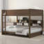 Lit superposé grand sur grand avec armoires de rangement et ports USB-236404070