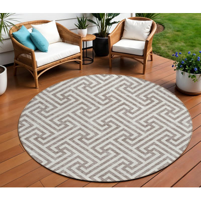 Tapis rond ivoire 8 po