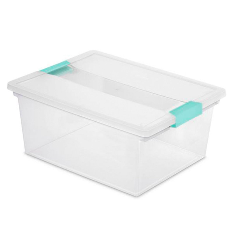 Sterilite Latching Storage Tote Box and Deep Clip Box