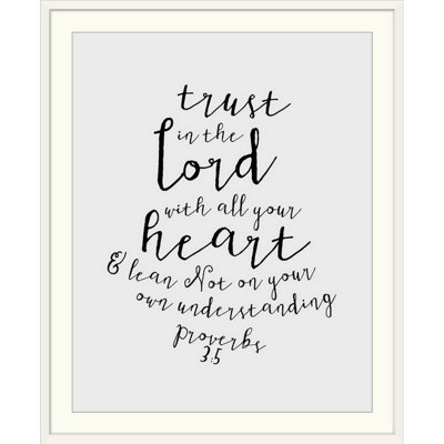 " Proverbs 3:5 - Scripture Art "