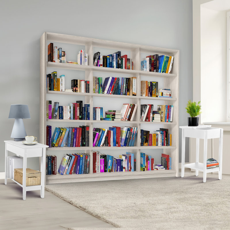 Galnares Compact Narrow End Table with Hidden Storage – Small Side Table, Wood Nightstand, Accent Table, White