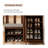 74.8"H Modern Minimalist Solid Wood Entryway Partition Cabinet, All-in-One Foyer Shoe Storage Console with Shoe Bench & Coat Hooks for Living Room