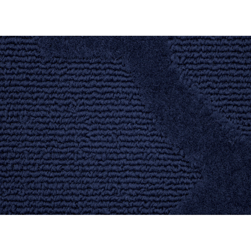 Tapis bleu marine à motif de treillis, Rectangle 9 pi x 12 pi