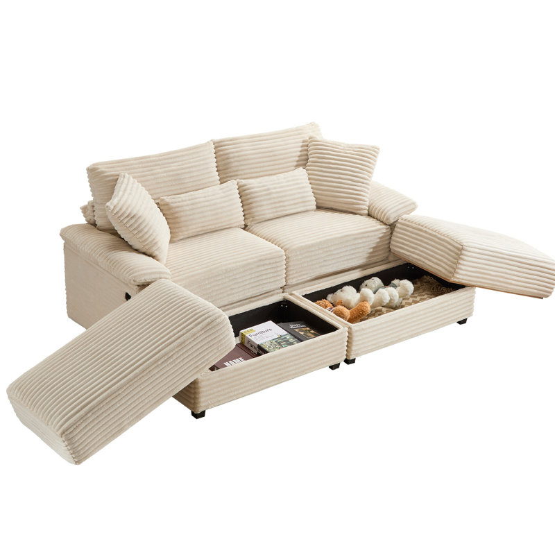Ensemble de chaise longue double avec repose-pieds réversible