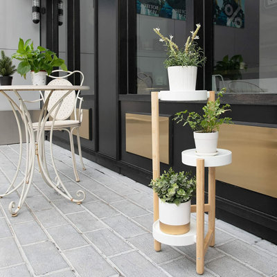 Trond Solid Wood Plant Stand 3 Tier