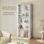 Vitrine moderne minimaliste à DEL 3 couleurs, incurvée et cannelée (paquet de 3)-1055368263