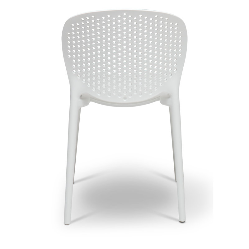 Bailey Stacking Patio Dining Chair, White