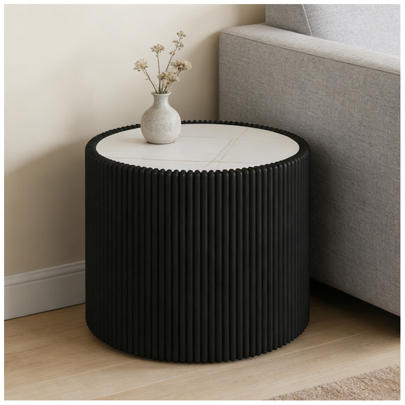 Table d'appoint, Noir, blanc et or