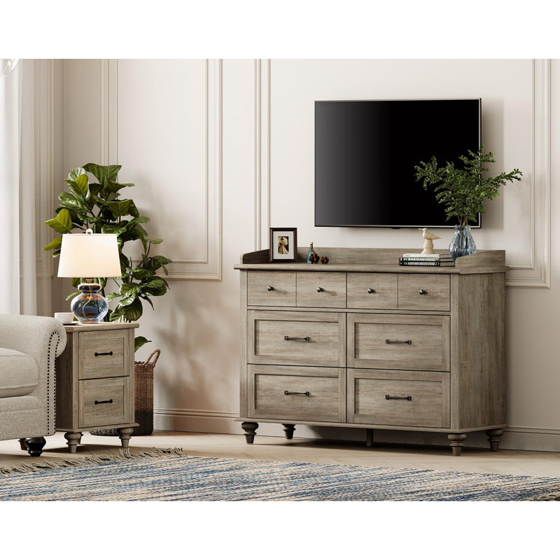 Ensemble de chambre à coucher 2 pièces Senon, Gris
