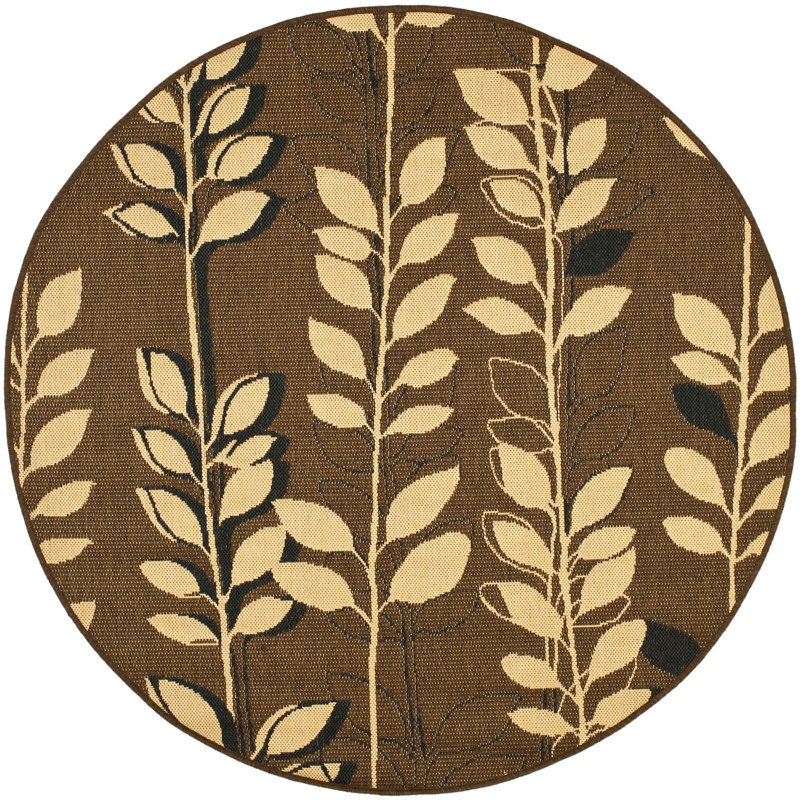 Tapis naturel / noir Herefordshire, Rond 6 pi 7 po